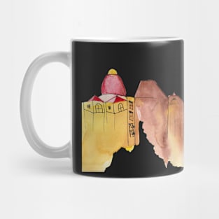 Watercolor European City Mug